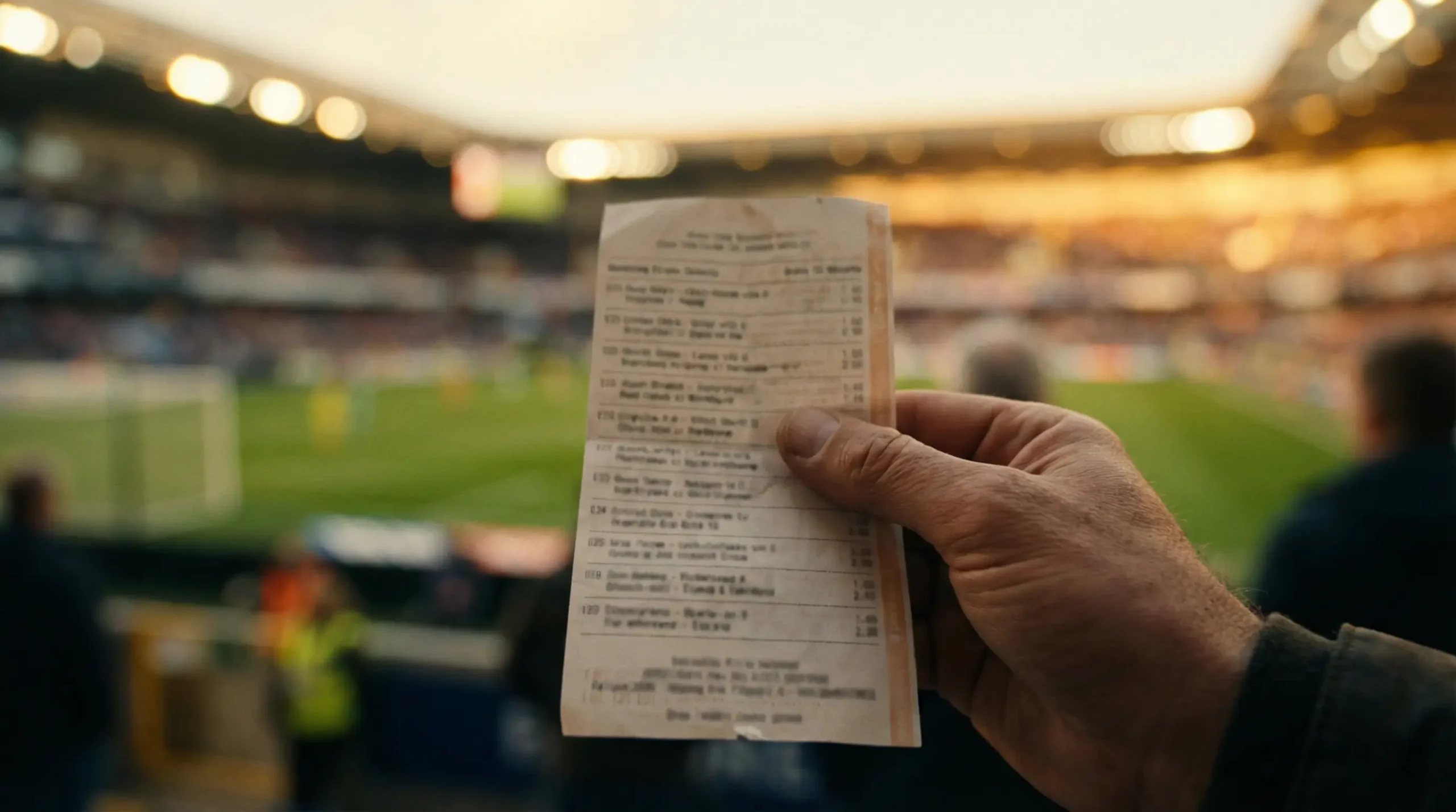 Apuestas combinadas de fútbol: boleto de apuestas con varios partidos de fútbol seleccionados